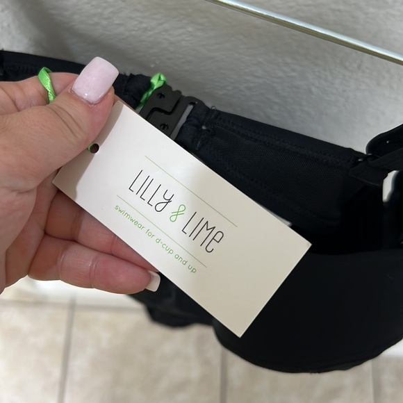 NEW Lilly and Lime Swimwear BLACK BALCONETTE ONE PIECE - Picture 8 of 14